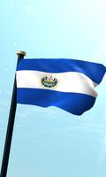 El Salvador Vlag 3D Gratis-poster