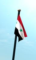 Syria Flag 3D Free Wallpaper اسکرین شاٹ 2