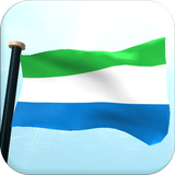 Sierra Leone Vlag 3D Gratis-icoon
