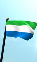 Sierra Leone Bendera 3D Gratis poster