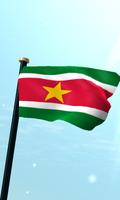 Suriname Flag 3D Free poster