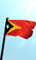 Itä-Timor Drapeau 3D Gratuit Affiche