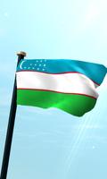Uzbekistanธง3Dฟรีวอลเปเปอร์ โปสเตอร์