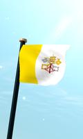 Vatican City Flag 3D Wallpaper poster