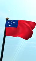 Samoa Flag 3D Free Wallpaper poster