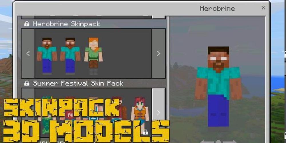 3d Models Skin Pack For Minecraft Pe For Android Apk Download