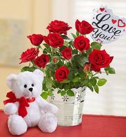 I love you images Whit Flowers الملصق