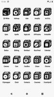 3D Flat White Icon Pack capture d'écran 2