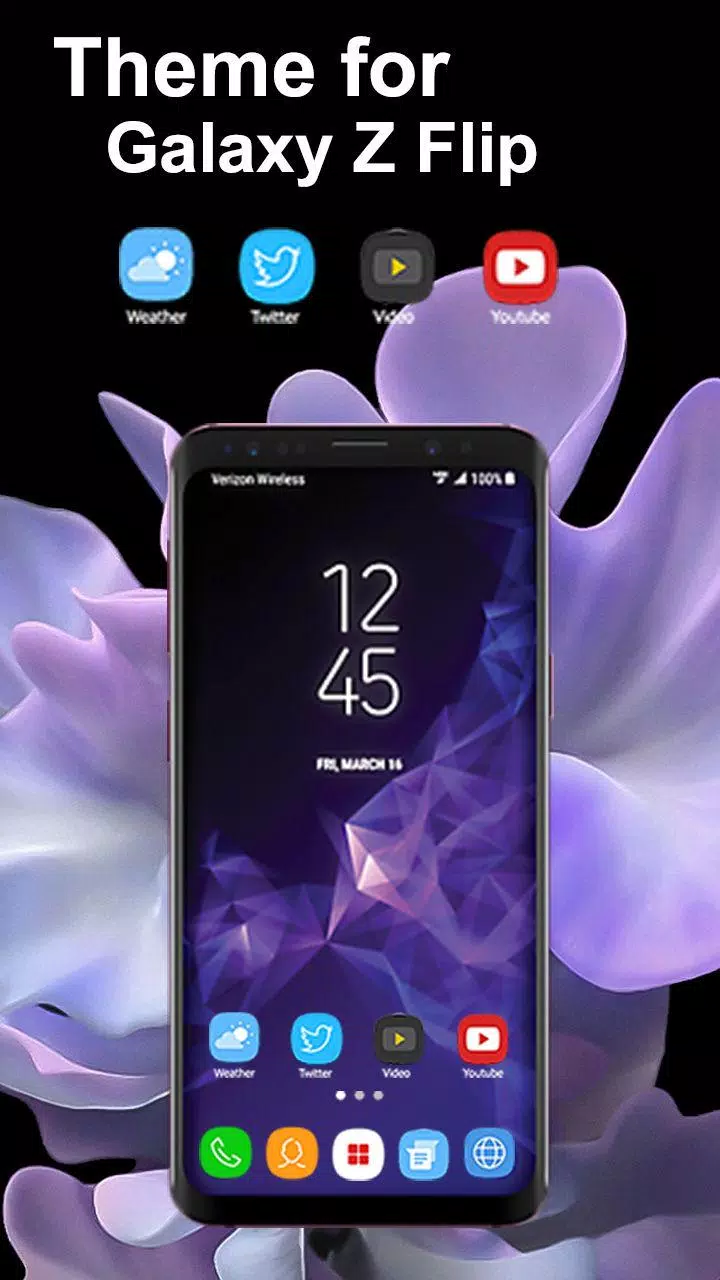 launcher theme for Galaxy Z Flip wallpaper APK for Android Download