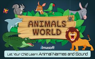 Animal sounds with puzzles games and more poster