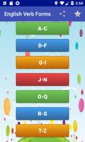 English Verb Forms Plakat