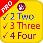 Number Spellings Learning Pro Zeichen