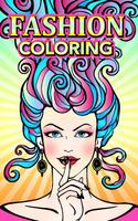 Fashion Adult Coloring Books Affiche
