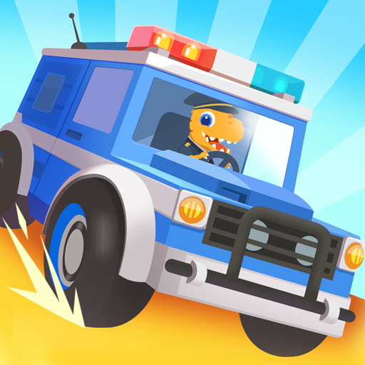 Dinosaurier-Polizeiauto Spiele