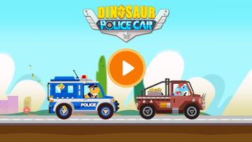 Dinosaur Police Car kids Games poster