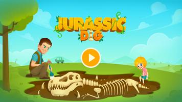 挖掘侏羅紀 - 駕駛玩具賽車，拼圖兒童恐龍遊戲 海報