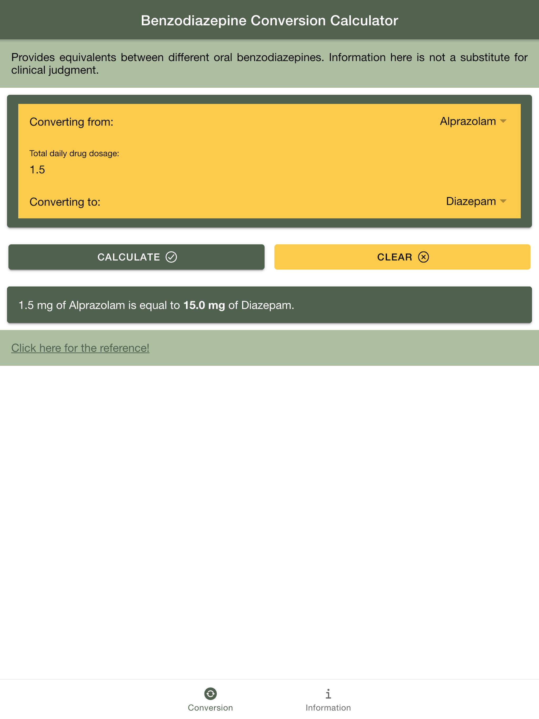 Benzodiazepine Conversion APK for Android Download