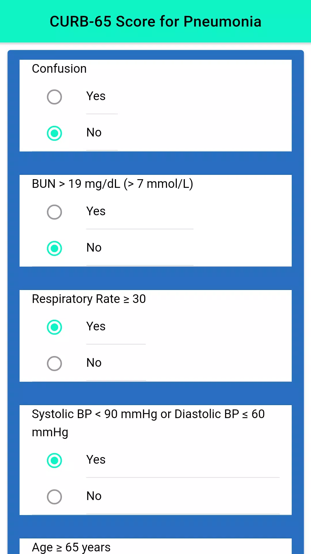 CURB-65 Score for Pneumonia - Mortality Risk APK for Android Download
