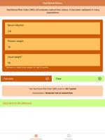 Nutritional Status Calculator स्क्रीनशॉट 2