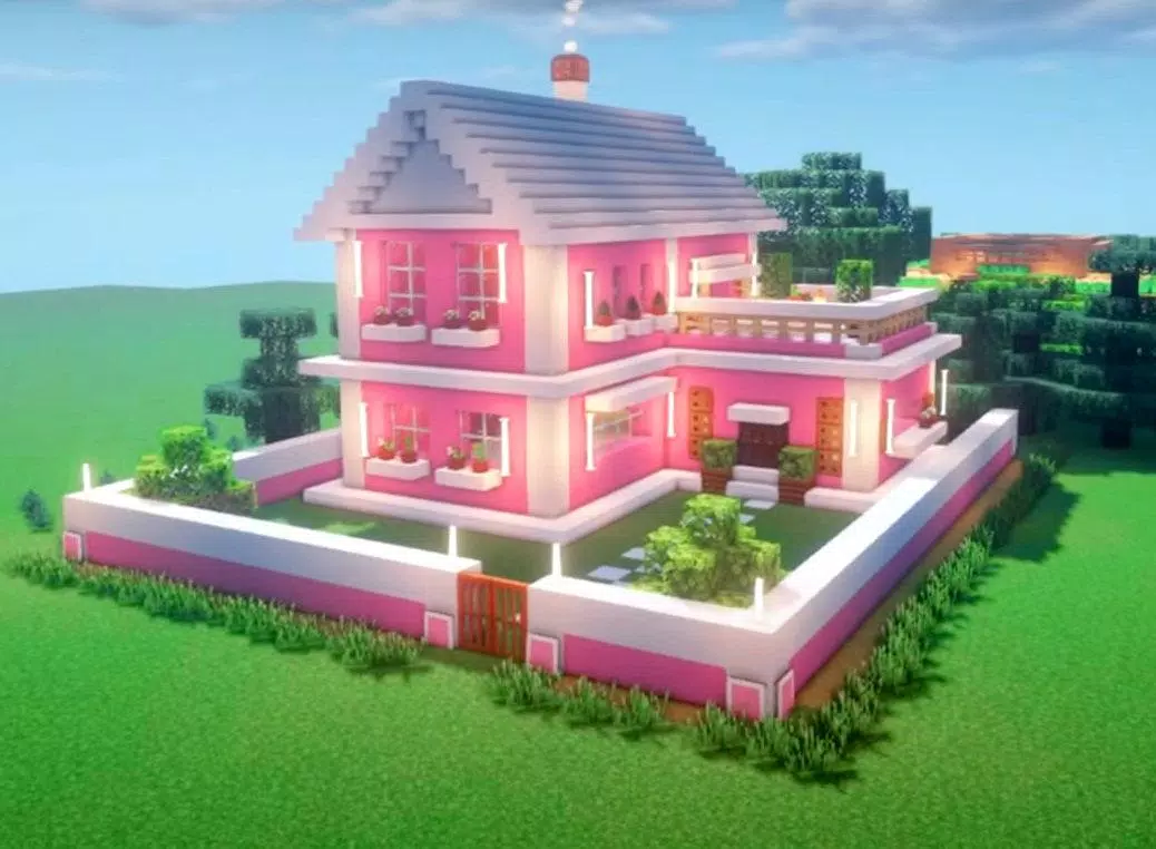 COMO HACER UNA CASA ROSA EN MINECRAFT 