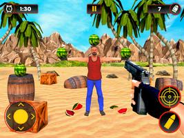 Watermelon schietspel - Fruit Gun Shooting-poster