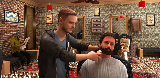 Jogo corte de cabelo barbearia