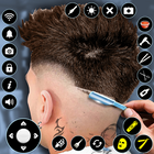 Jogo corte de cabelo barbearia ícone