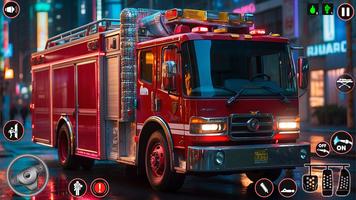 ألعاب شاحنة إطفاء: رجل الأطفاء الملصق