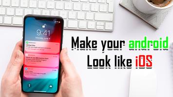 پوستر iOS 14 lockscreen and notification for android