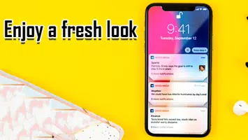 iOS 14 lockscreen and notification for android imagem de tela 2