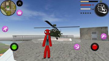 Spider Stickman Rope Hero Rise of The Warriors постер