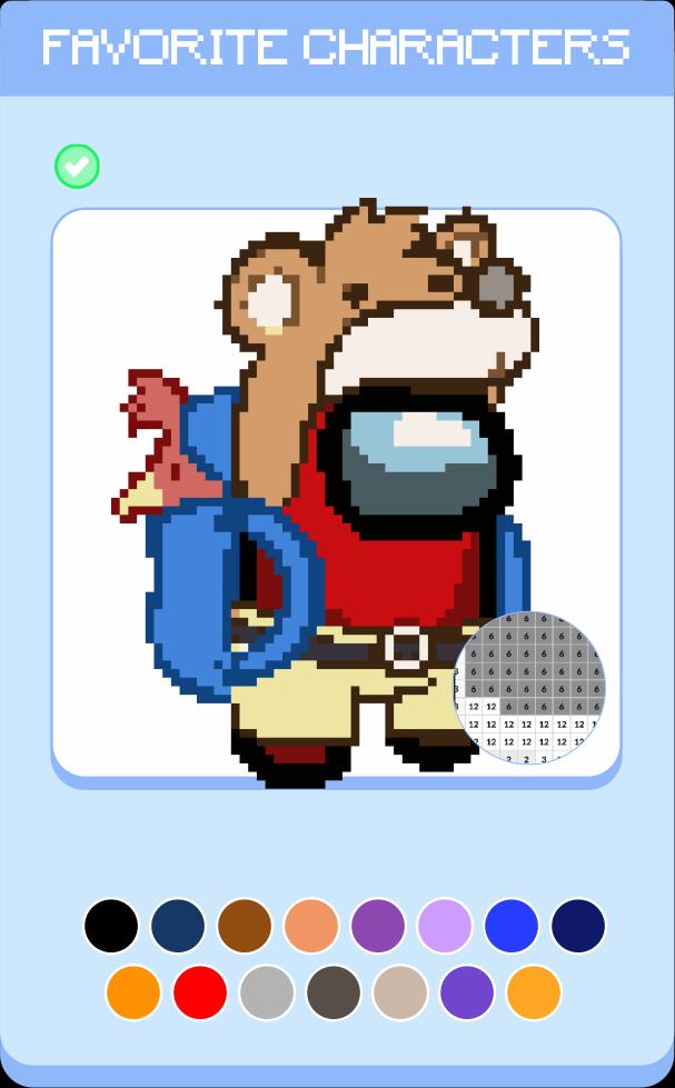 Imposter Pixel Art - Among US Color By Number APK Fr Android Herunterladen
