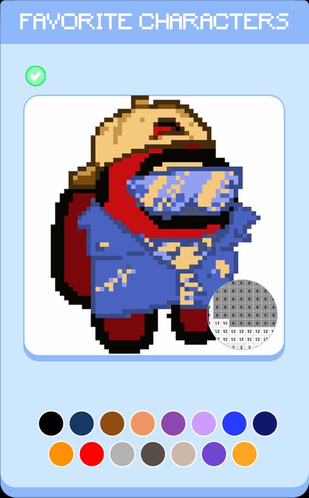 Among Us Imposter Pixel Art