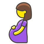 Painted pregnant belly icon