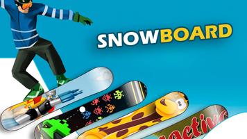 Course de Snowboard - Route Dessiner Jeux Sport Affiche