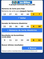 Números da Sorte da Euromilhõe imagem de tela 1