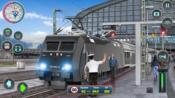 Stadt Bahn Treiber- Bahn Spiel Plakat