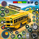 offroad school bus bestuurder-icoon