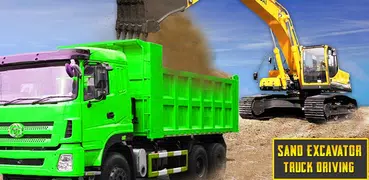 砂 挖掘機 卡車 駕駛 拯救 模擬器 遊戲
