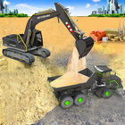 砂 挖掘机 卡车 驾驶 拯救 模拟器 游戏 图标