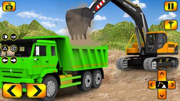 砂 挖掘机 卡车 驾驶 拯救 模拟器 游戏 海报