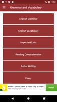 English Grammar&Vocabulary Book Offline - Free App poster