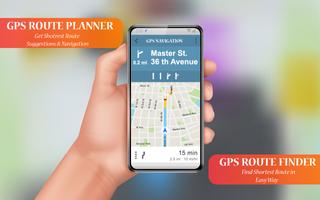 GPS Route Finder & Directions Poster
