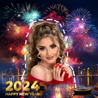 New year photo frame 2024 आइकन