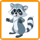 Raccoon endless runner game icon