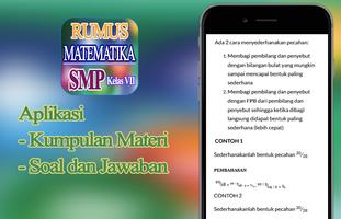 Rumus Matematika SMP Kelas 7 poster