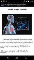 Multiple Sclerosis Symptoms capture d'écran 2