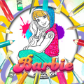 Glitter Barbi Coloring Book