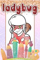 Glitter Ladybug Coloring Book plakat