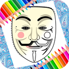 Mask Coloring Book icon